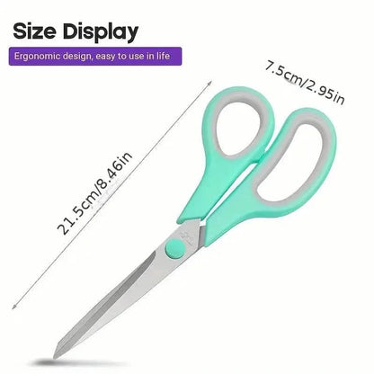 3-Pack: 8-Inch Multi-Purpose Scissors Set, Sharp Stainless Steel with Comfort Grip Handle DailySale