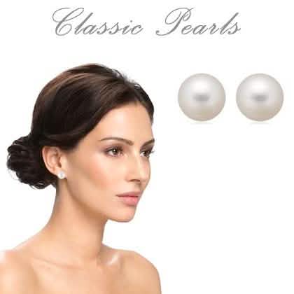 3-Pack: 8 MM Faux Pearl Stud Earrings DailySale