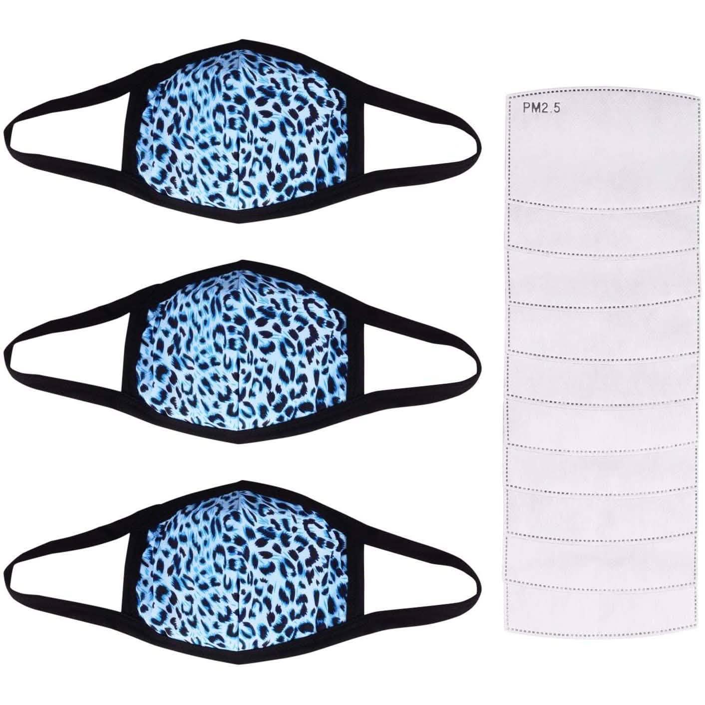 3-Pack: Adult Cotton Reusable Face Masks with 10 Filters DailySale