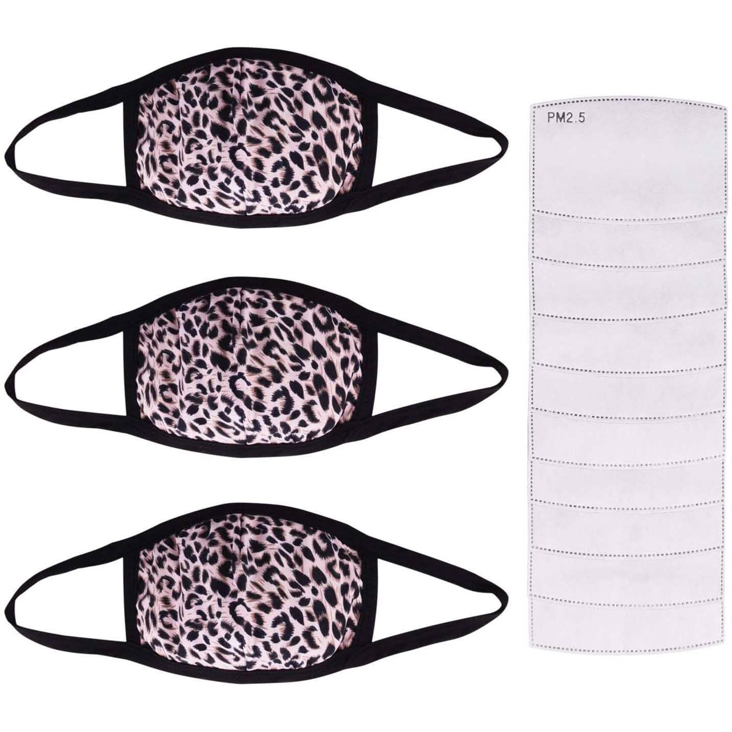 3-Pack: Adult Cotton Reusable Face Masks with 10 Filters DailySale