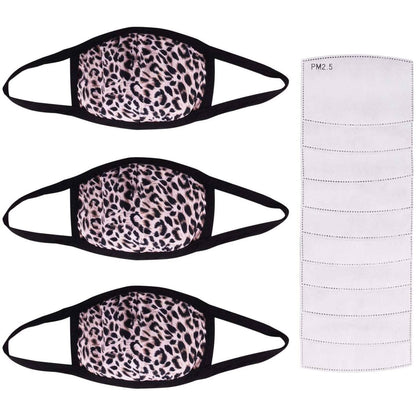 3-Pack: Adult Cotton Reusable Face Masks with 10 Filters DailySale