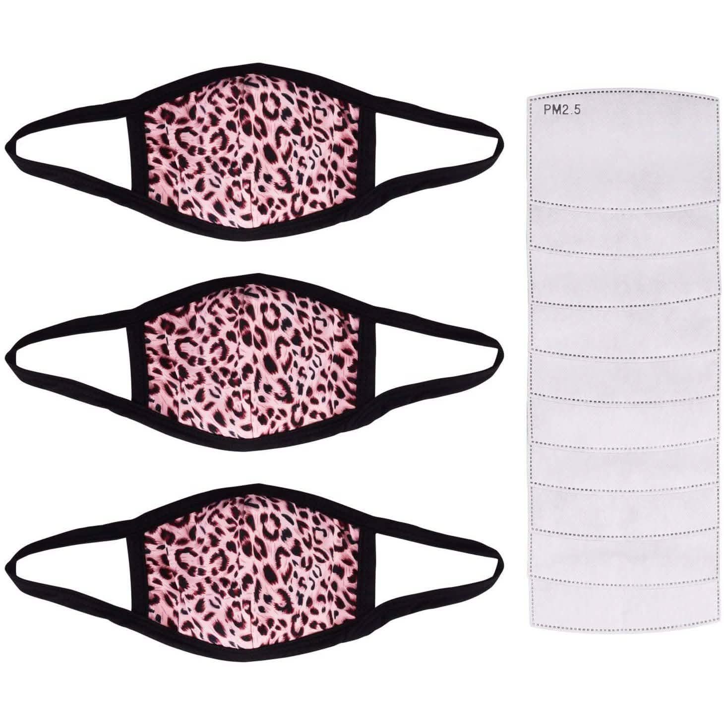 3-Pack: Adult Cotton Reusable Face Masks with 10 Filters DailySale