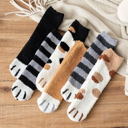 3-Pack: Autumn and Winter Cat Claws Socks DailySale