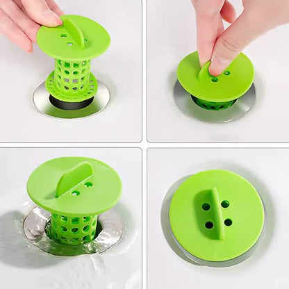 3-Pack: Bathroom Drain Hair Catcher Bath Stopper Plug Sink DailySale