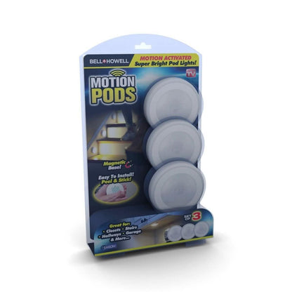 3-Pack: Bell + Howell Motion Activated LED Pods DailySale