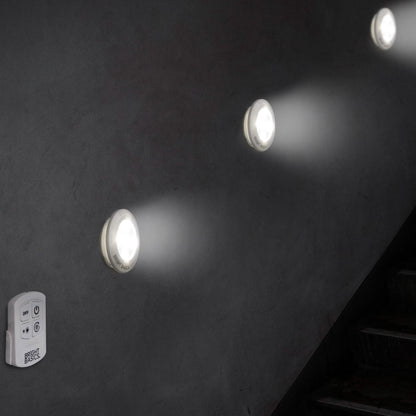 3-Pack: Bright Basics Ultra Thin Wireless LED Puck Lights with Remote Control DailySale