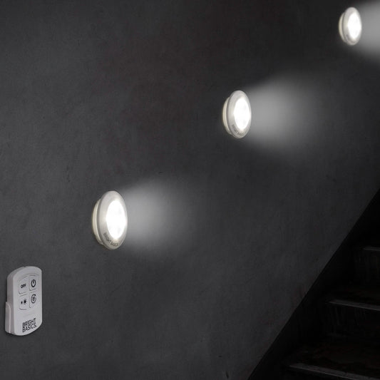 3-Pack: Bright Basics Ultra Thin Wireless LED Puck Lights with Remote Control DailySale