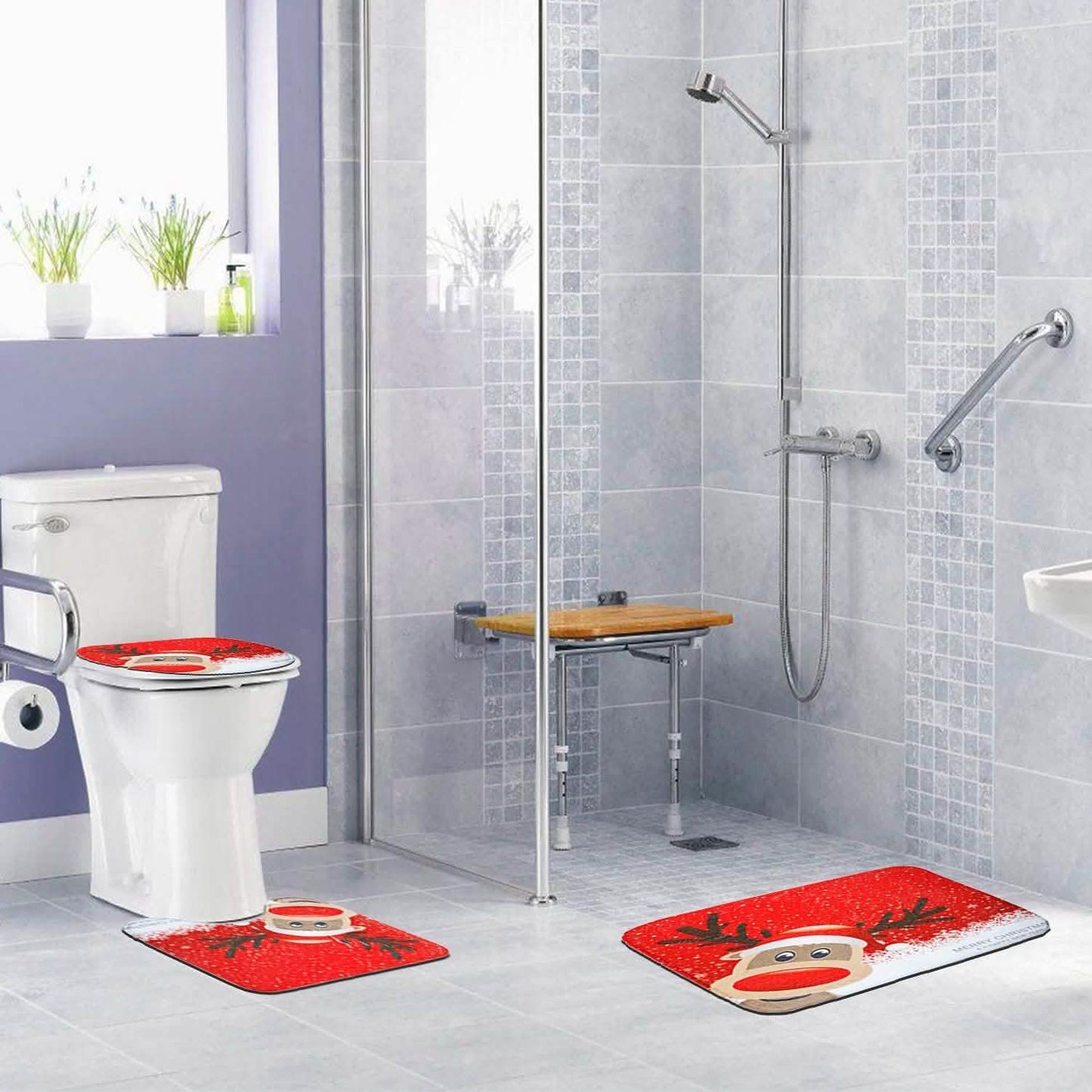 3-Pack: Christmas Bathroom Rugs Set DailySale