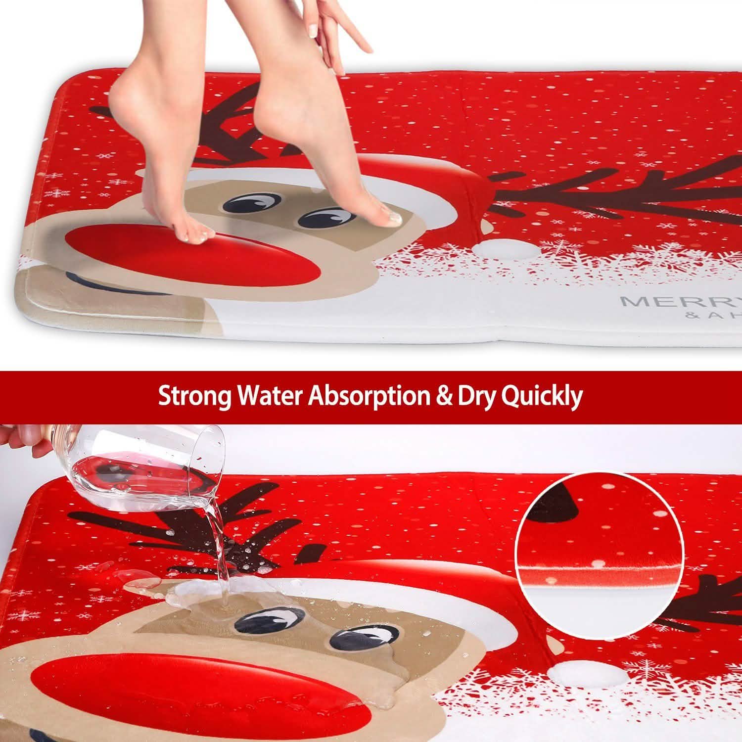3-Pack: Christmas Bathroom Rugs Set DailySale
