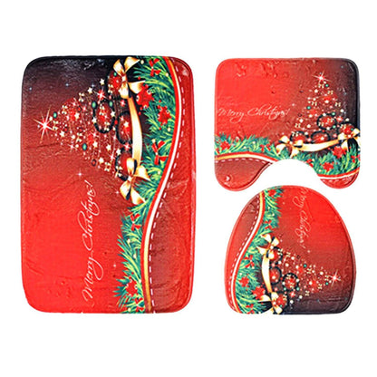 3-Pack: Christmas Bathroom Rugs Set DailySale
