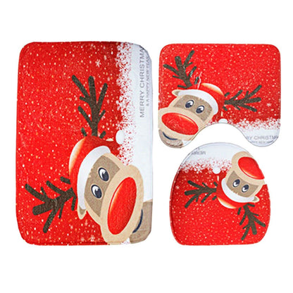 3-Pack: Christmas Bathroom Rugs Set DailySale