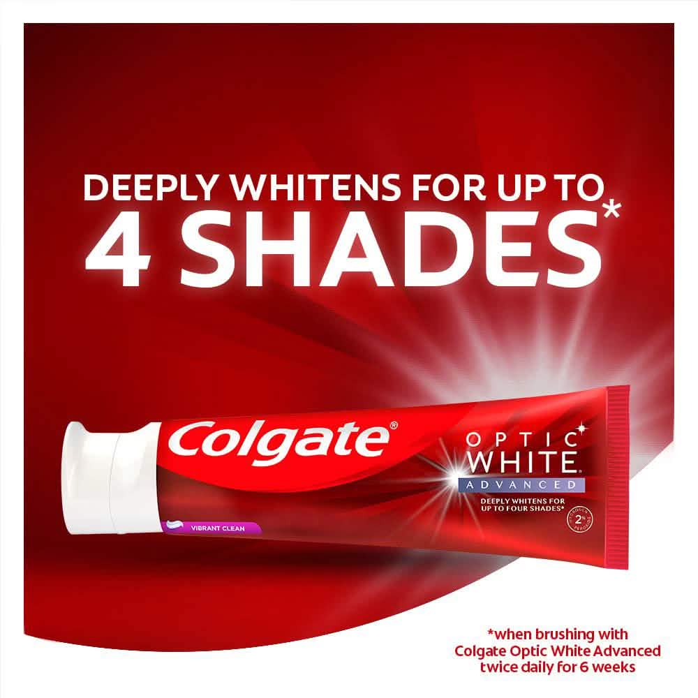 3-Pack: Colgate Optic White Advanced Teeth Whitening Toothpaste DailySale