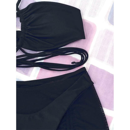 3-Pack: Criss Cross Halter Bikini Swimsuit & Beach Skirt DailySale