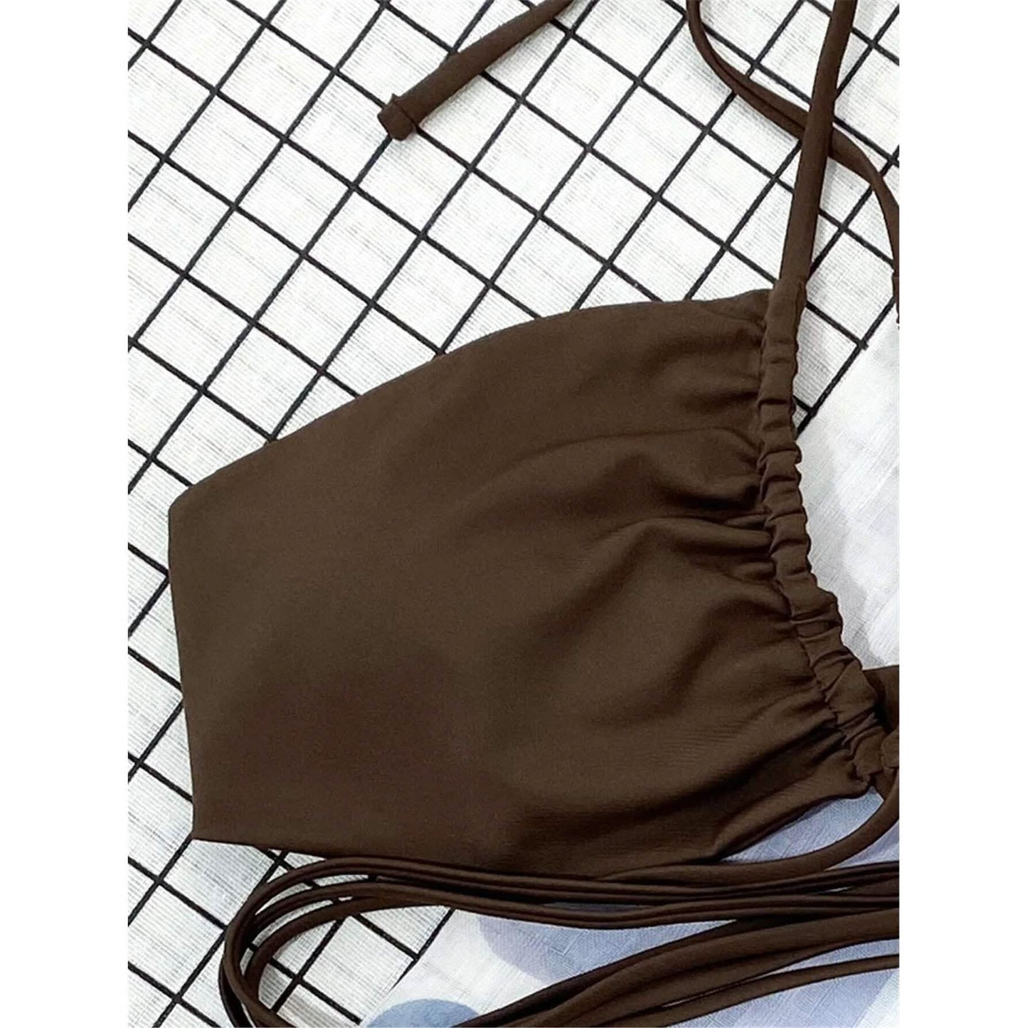 3-Pack: Criss Cross Halter Bikini Swimsuit & Beach Skirt DailySale