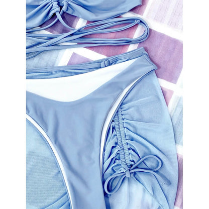 3-Pack: Criss Cross Halter Bikini Swimsuit & Beach Skirt DailySale