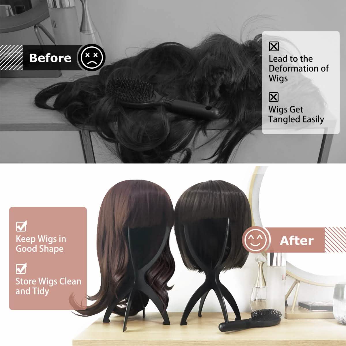 3-Pack: Dreamlover Wig Head Stands for Wigs DailySale