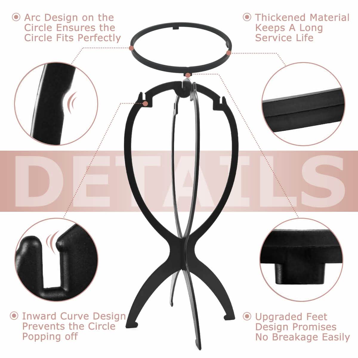 3-Pack: Dreamlover Wig Head Stands for Wigs DailySale