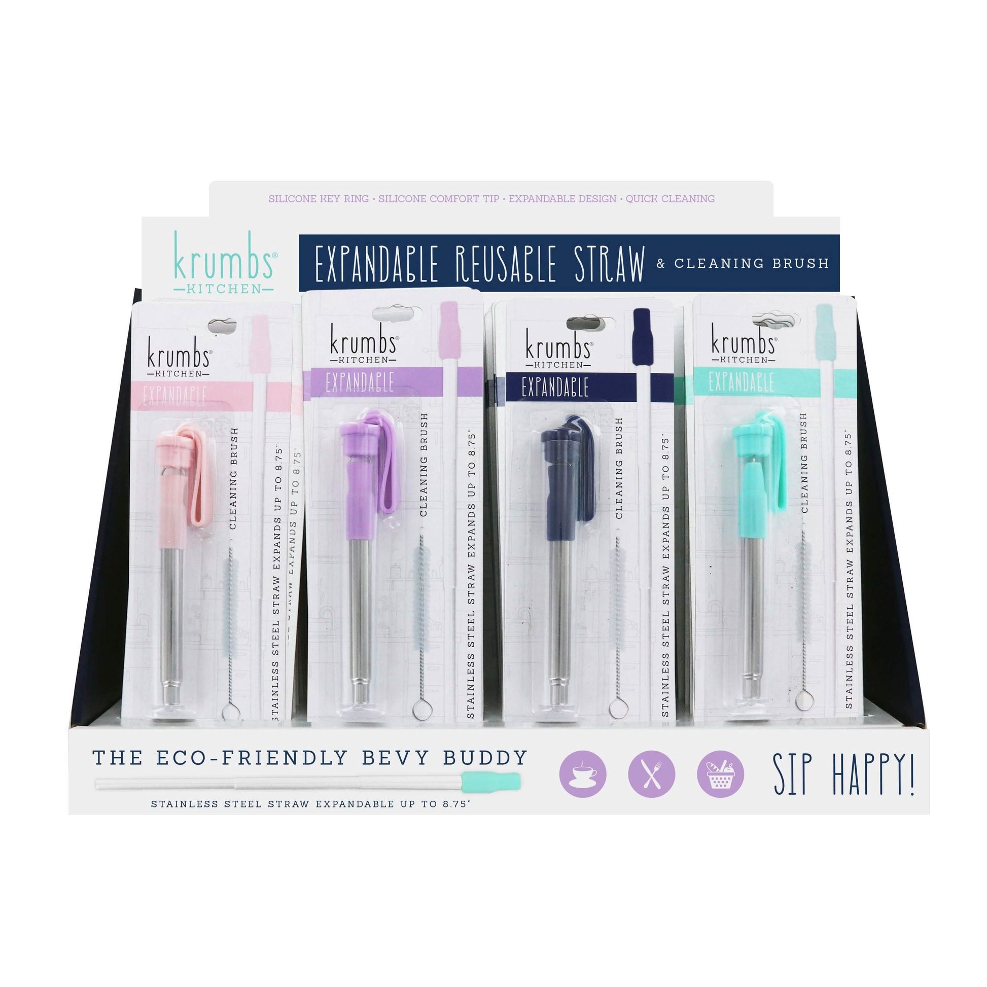 3-Pack: Expandable Steel Straw DailySale