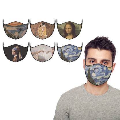 3-Pack: Famous Art Paintings Reusable and Washable 2-Layer Non-Medical Face Mask DailySale