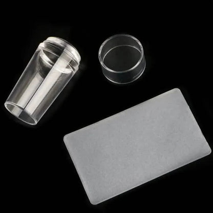 3-Pack: Fast and Easy French Tip Nail Art with Clear Silicone Stamper and Scraper DailySale