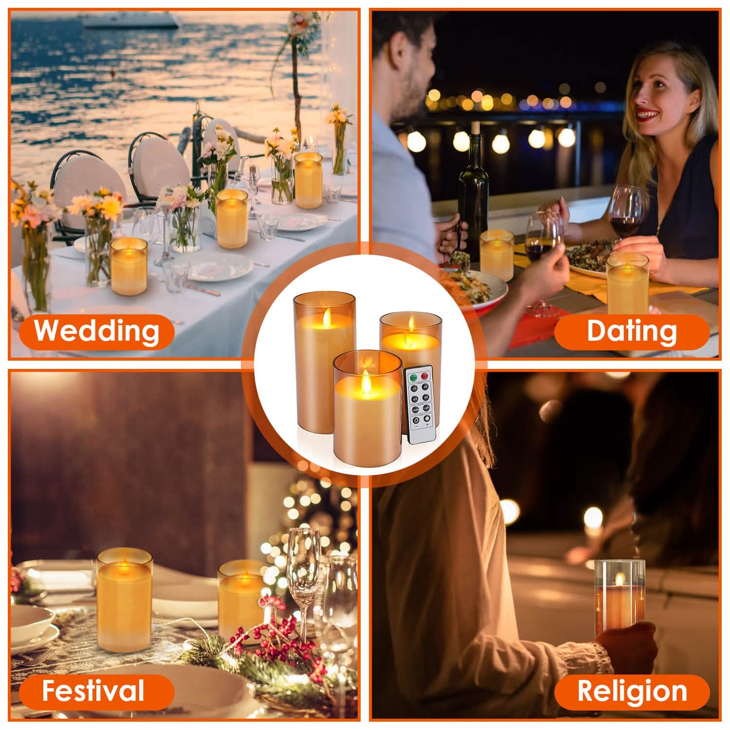 3-Pack: Flameless Battery Operated Candles DailySale