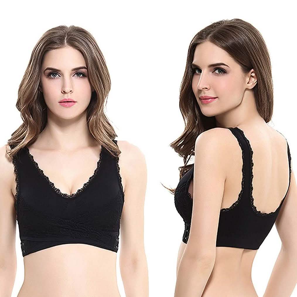 3-Pack: Floral Lace-Paneled Modesty Bras DailySale
