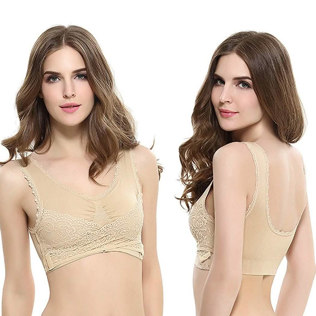 3-Pack: Floral Lace-Paneled Modesty Bras DailySale