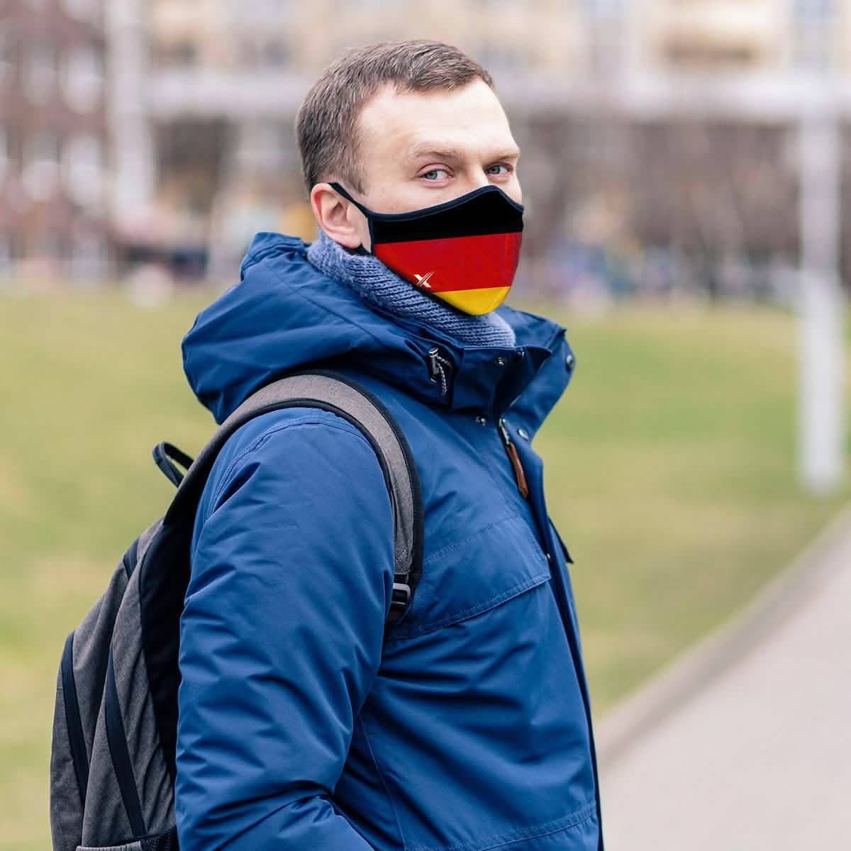 3-Pack: Germany Flag Double Layered Reusable Mask With Adjustable Loops DailySale