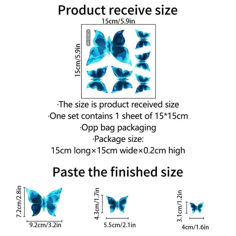3-Pack: Glow In the Dark Butterfly Wall Stickers DailySale