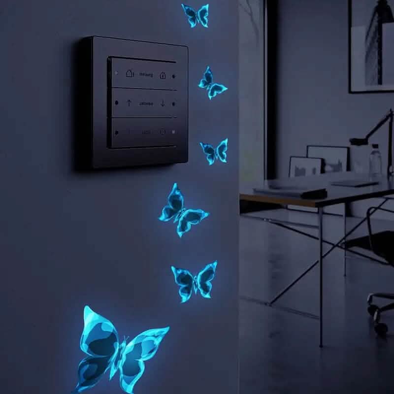 3-Pack: Glow In the Dark Butterfly Wall Stickers DailySale