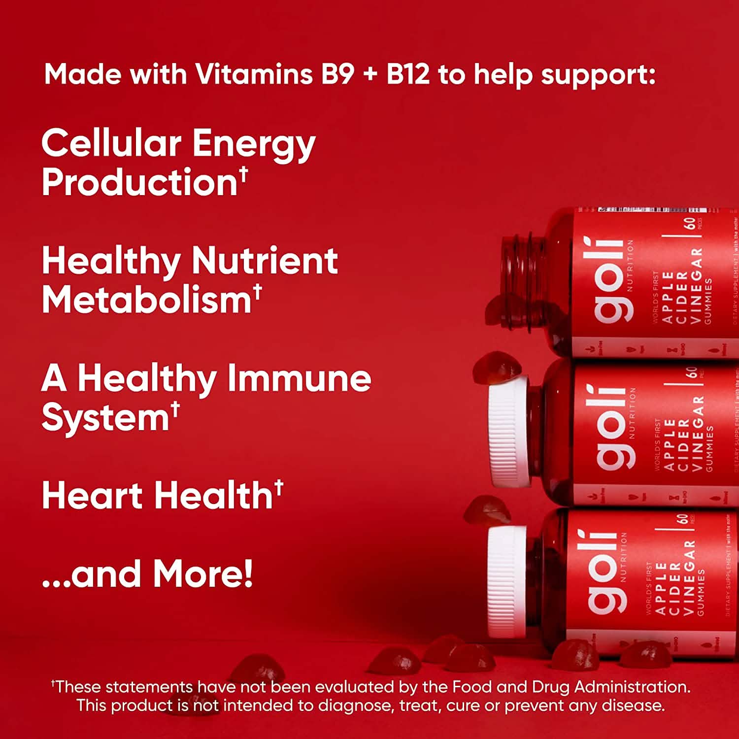 3-Pack: Goli Apple Cider Vinegar Gummy Vitamins DailySale