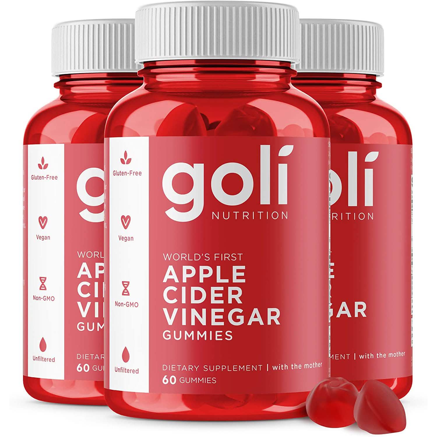 3-Pack: Goli Apple Cider Vinegar Gummy Vitamins DailySale