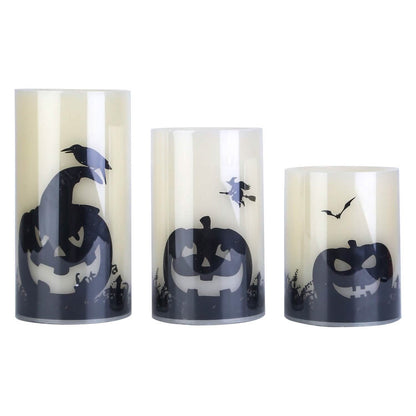 3-Pack: Halloween Battery Operated Flameless Candle Lamp with Timer Setting DailySale