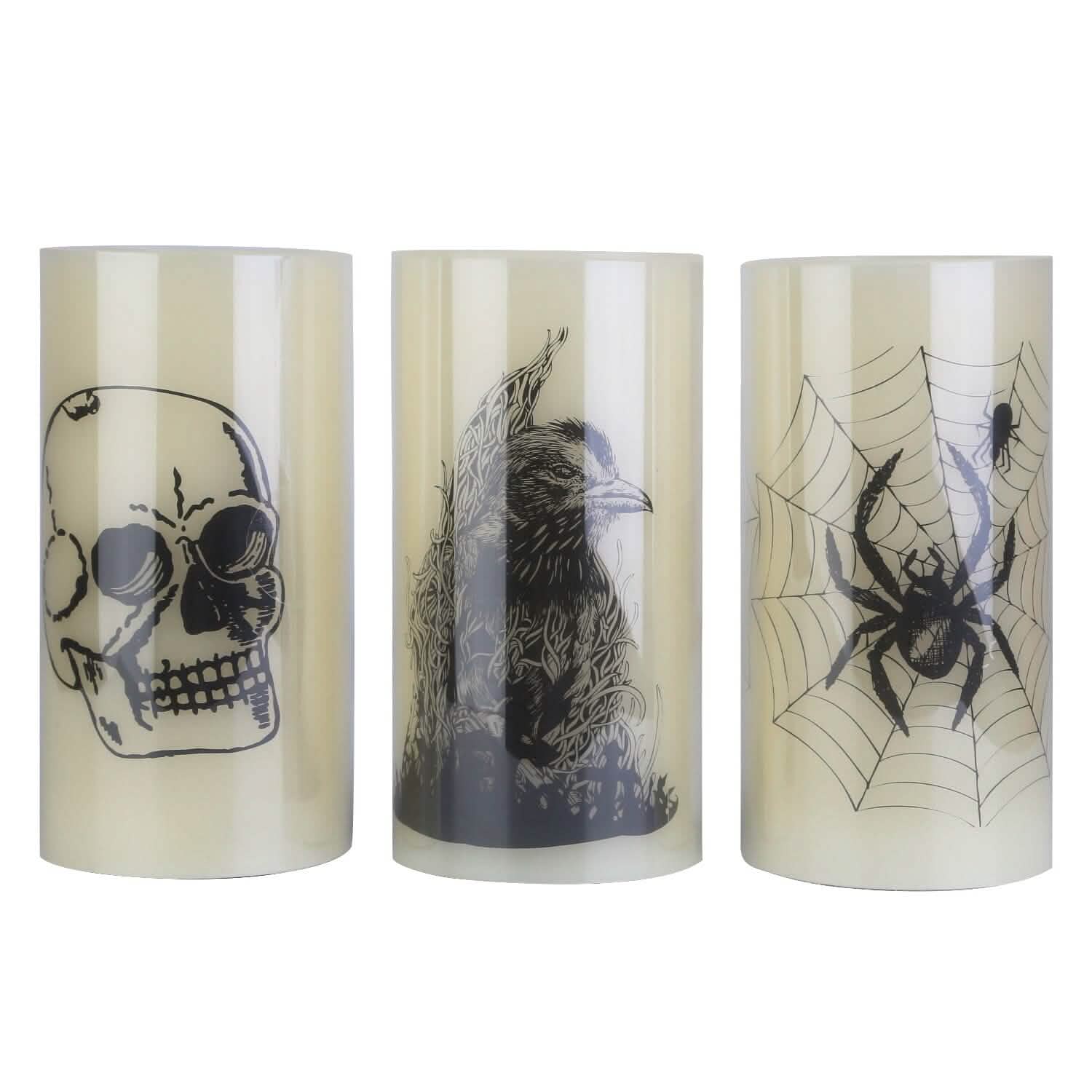 3-Pack: Halloween Battery Operated Flameless Candle Lamp with Timer Setting DailySale