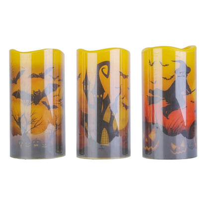 3-Pack: Halloween Battery Operated Flameless Candle Lamp with Timer Setting DailySale