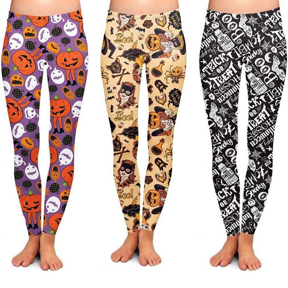 3-Pack: Halloween Special Premium Wicked Cool Women's Leggings DailySale