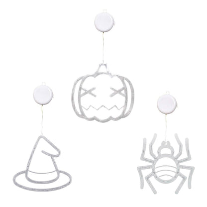 3-Pack: Halloween Window Light with Suction Cup Hanging Holes DailySale