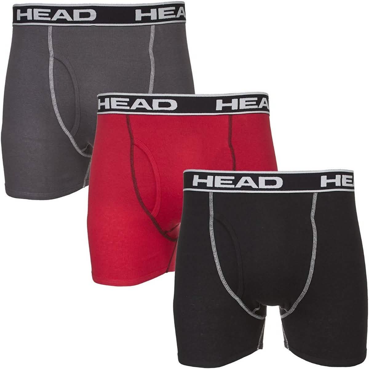 3-Pack: Head Men's Cotton Boxer Briefs - Size: Large DailySale
