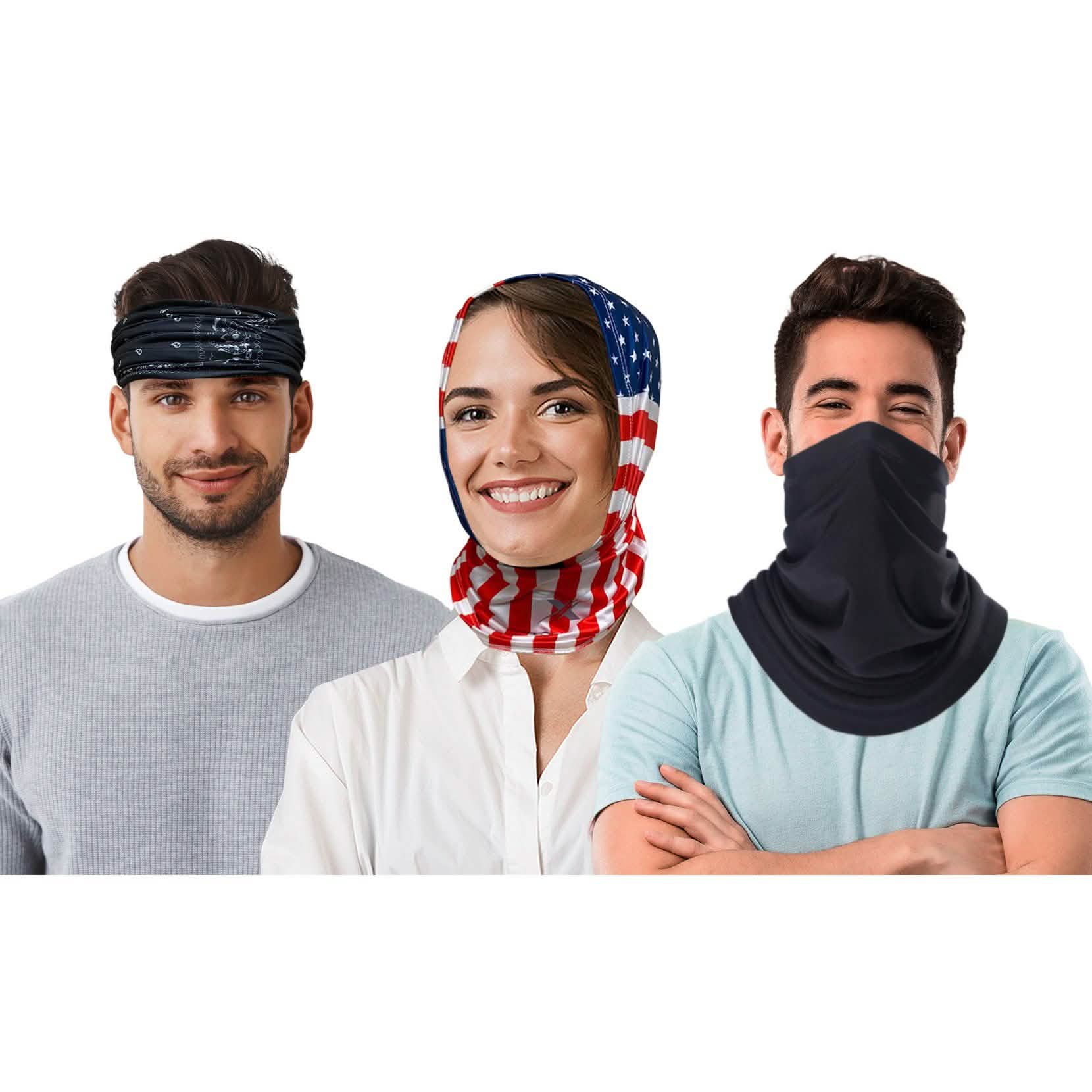 3-Pack: Headband, Bandanas, Scarf, Neck Warmer, Head Wrap, Multi Functional Gaiter DailySale
