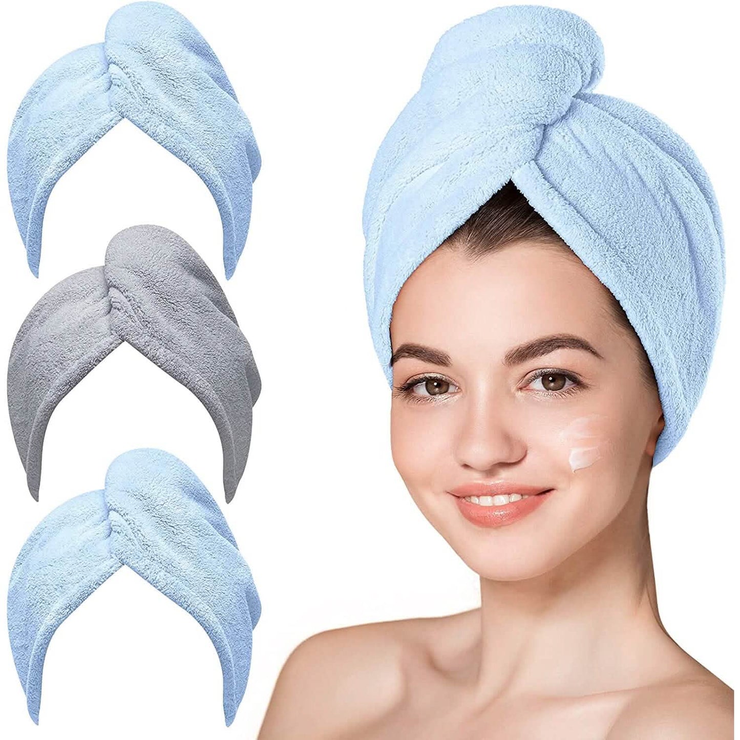 3-Pack: Hicober Microfiber Hair Towel DailySale