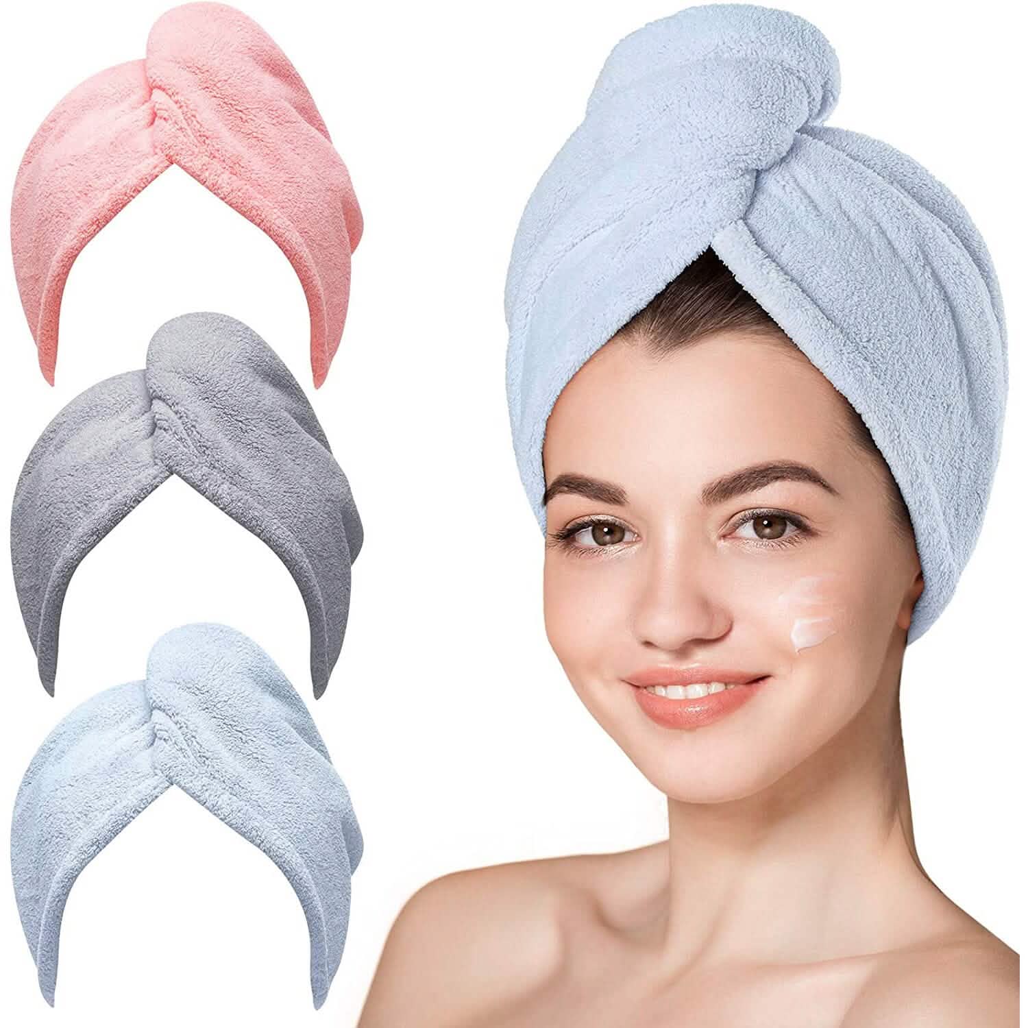 3-Pack: Hicober Microfiber Hair Towel DailySale