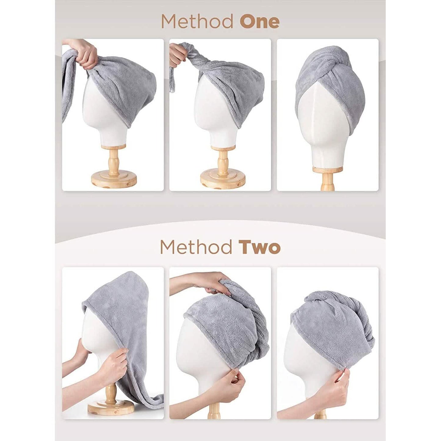 3-Pack: Hicober Microfiber Hair Towel DailySale