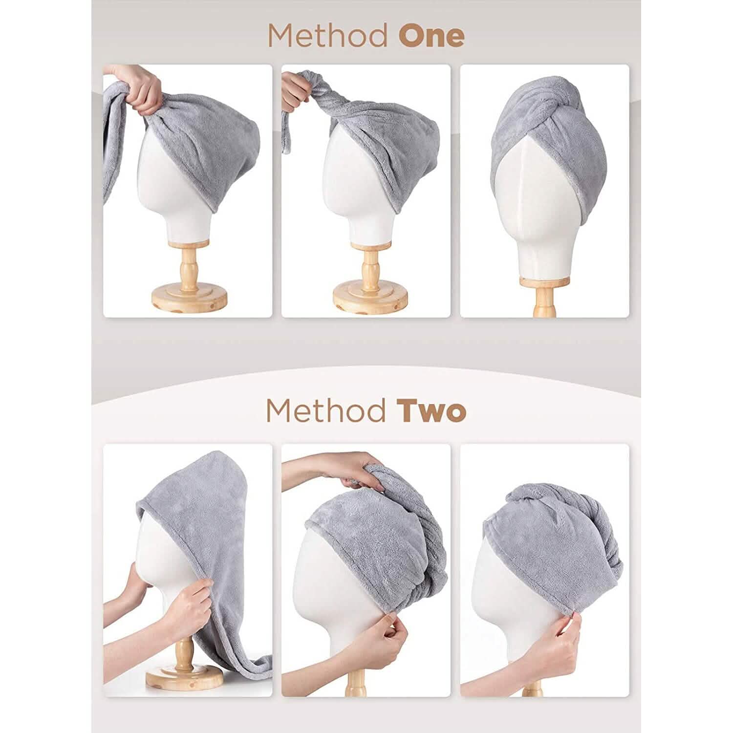 3-Pack: Hicober Microfiber Hair Towel DailySale