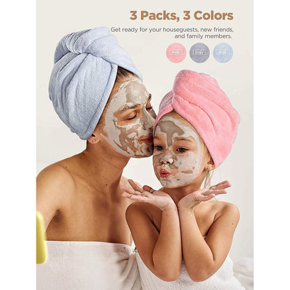 3-Pack: Hicober Microfiber Hair Towel DailySale