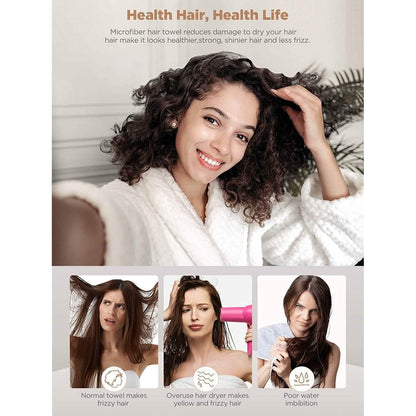3-Pack: Hicober Microfiber Hair Towel DailySale