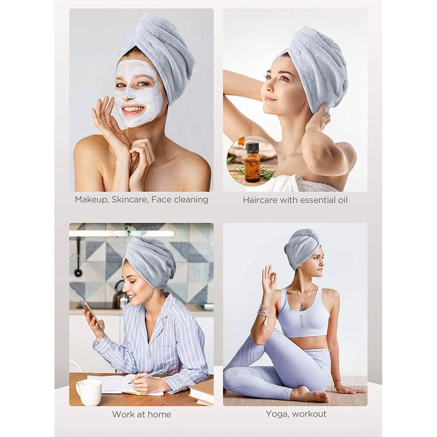 3-Pack: Hicober Microfiber Hair Towel DailySale