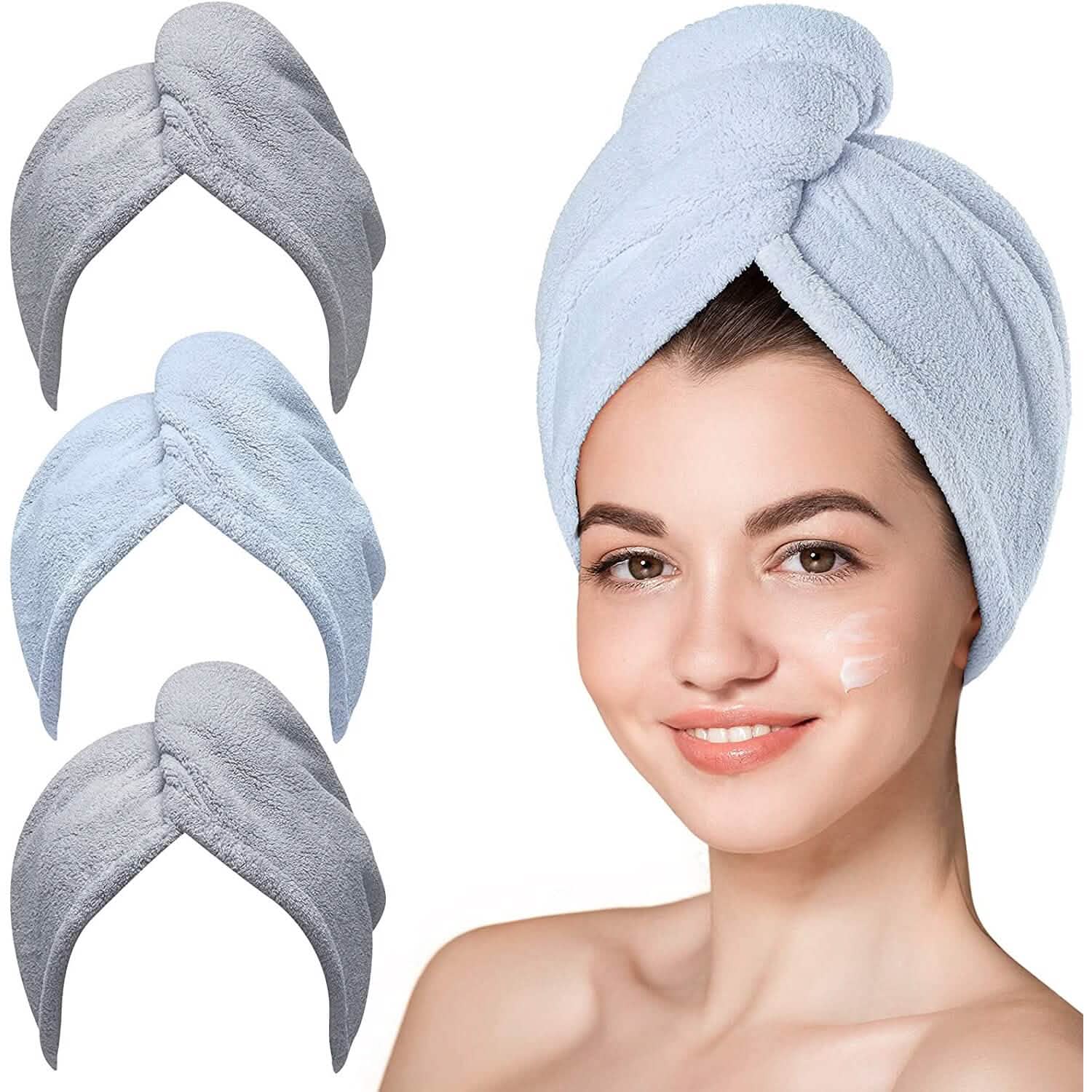 3-Pack: Hicober Microfiber Hair Towel DailySale