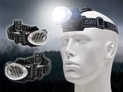 3-Pack: Impecca Water Resistant 20 Lumens 10 LED Headlamp DailySale