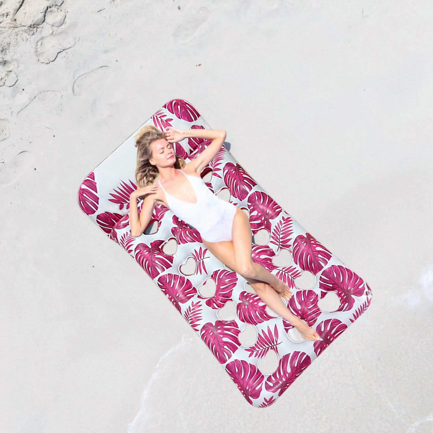 3-Pack: Inflatable Pool Float Raft Water Lounge 330lbs Load-Bearing Mattress with Headrest DailySale