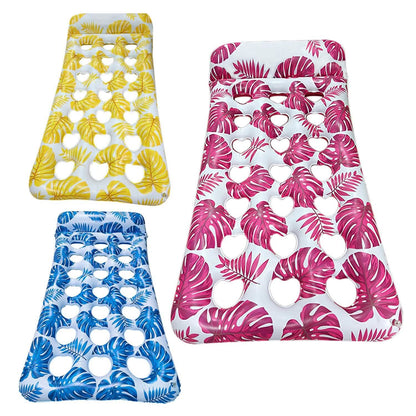 3-Pack: Inflatable Pool Float Raft Water Lounge 330lbs Load-Bearing Mattress with Headrest DailySale